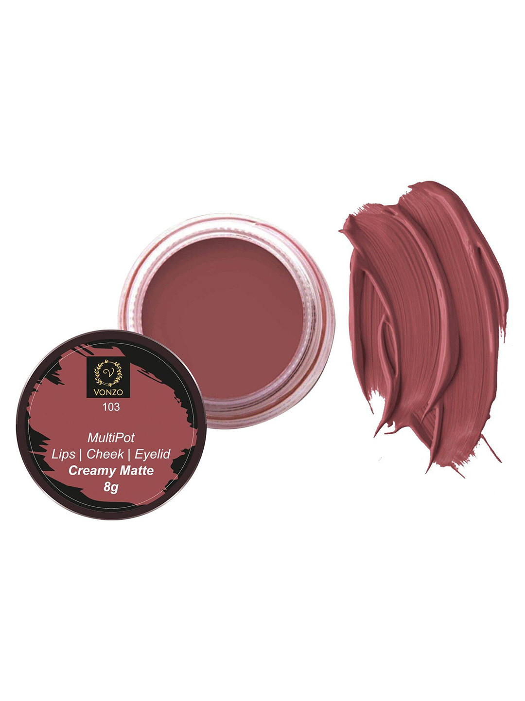 VONZO Never Look Back MultiPot Cream Matte Lip cheek & Eyelids Tint 8 g - 103