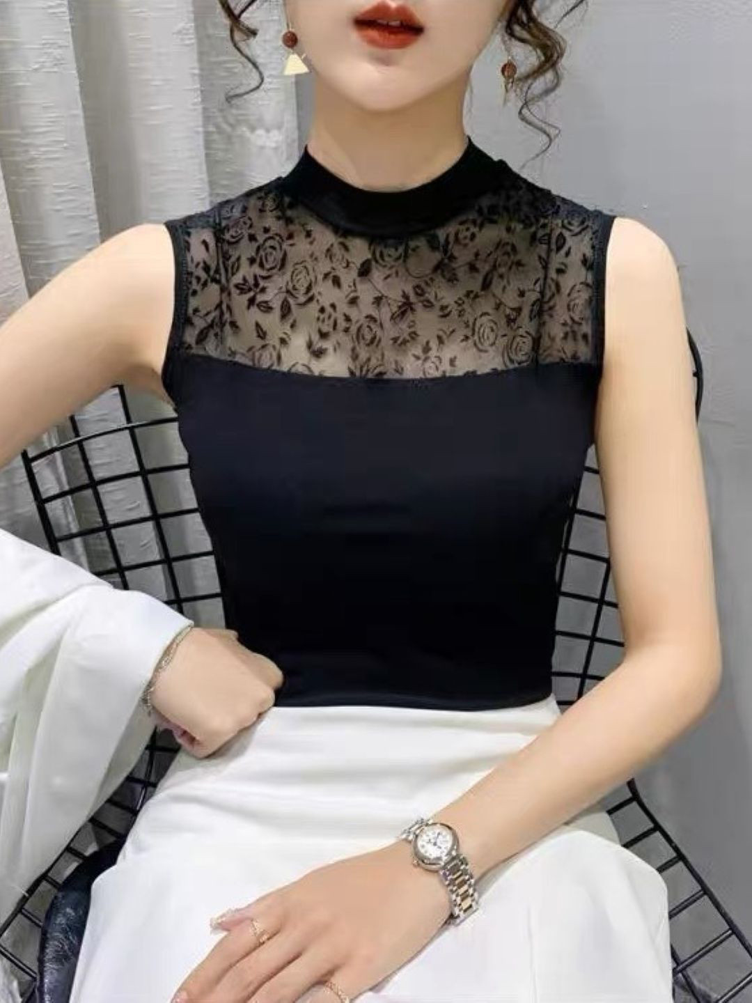 KPOP Women Floral Printed Tank Top