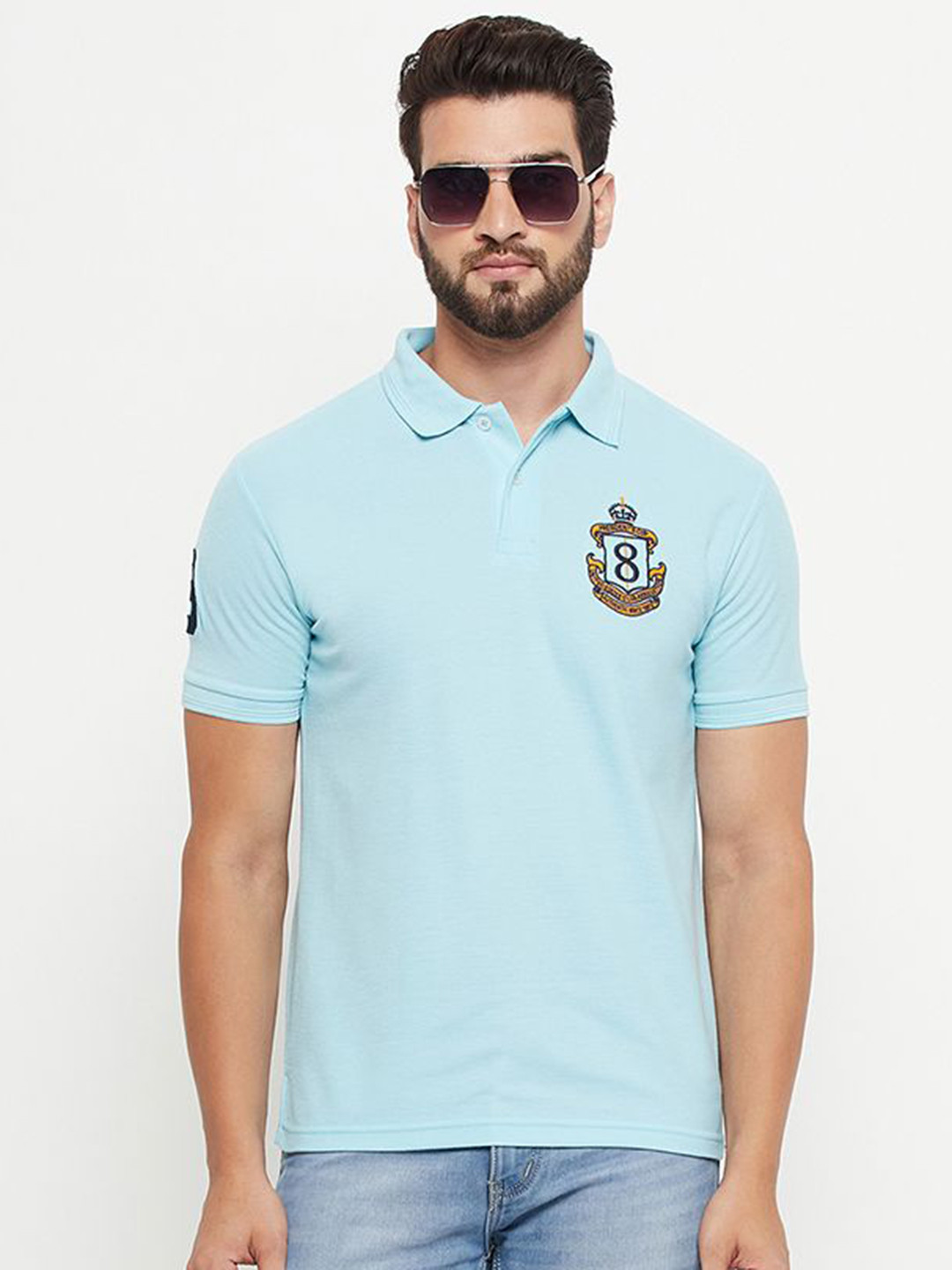 GET GOLF Men Polo Collar Tropical T-shirt