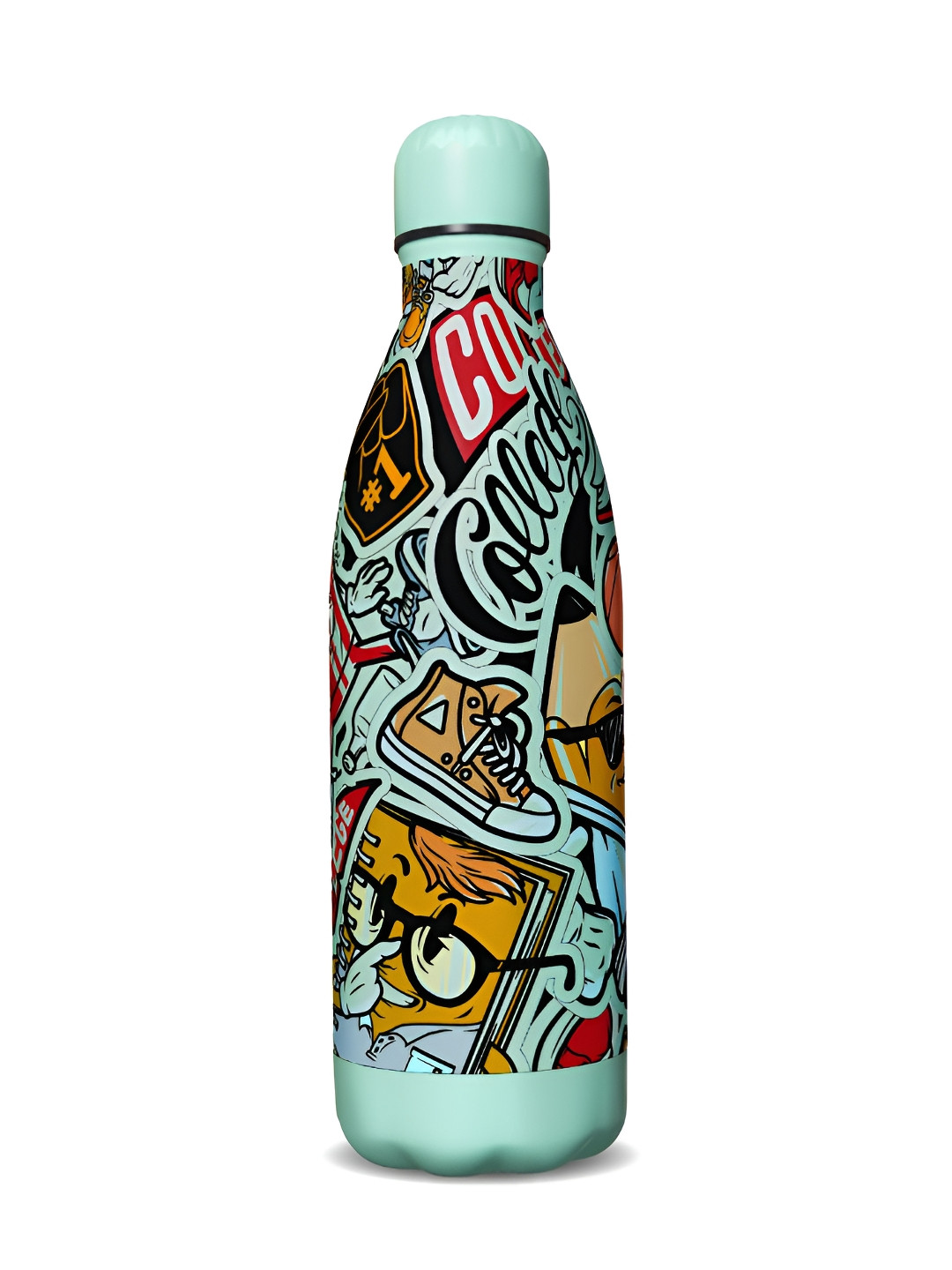 Speedex Teen Green Conversational Stainless Steel BPA Free Water Bottle - 1L