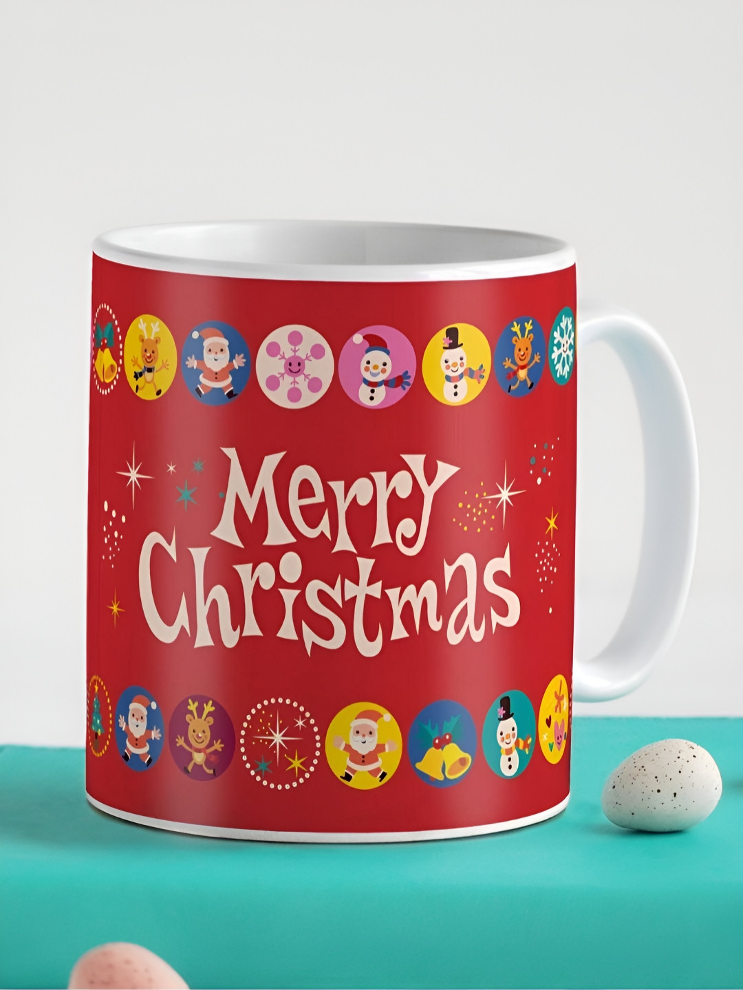 Indigifts Red Typography Ceramic Handmade Mug-330ml