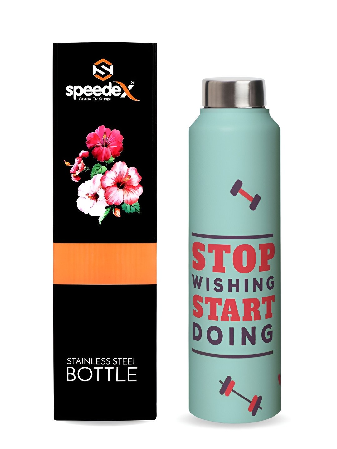 Speedex Atelier Self Motivation Stainless Steel Spill Proof Water Bottle - 1L