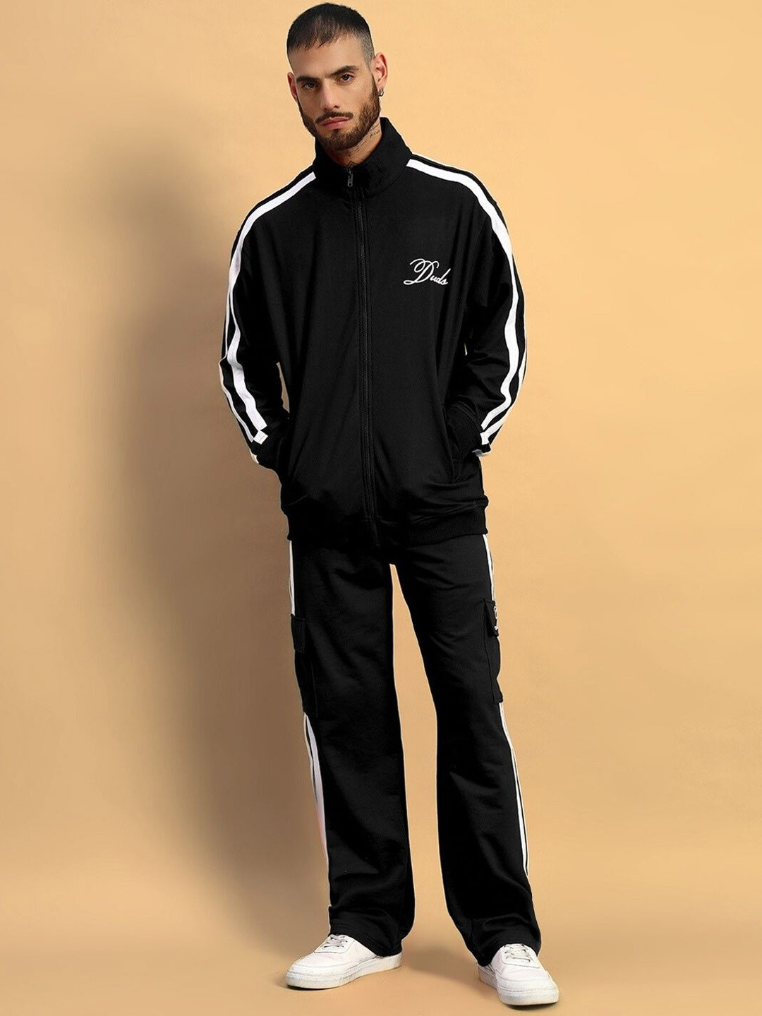 WEARDUDS Colourblocked Pure Cotton Jacket & Trouser