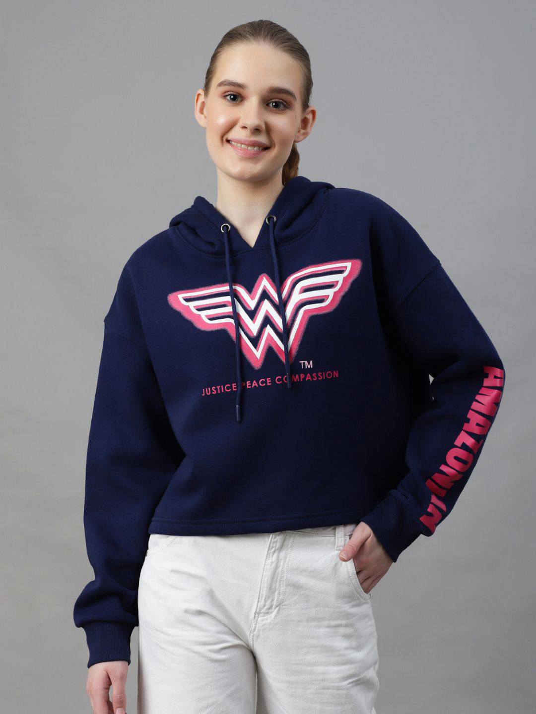Free Authority Young Women Wonder Woman Printed Hoodie