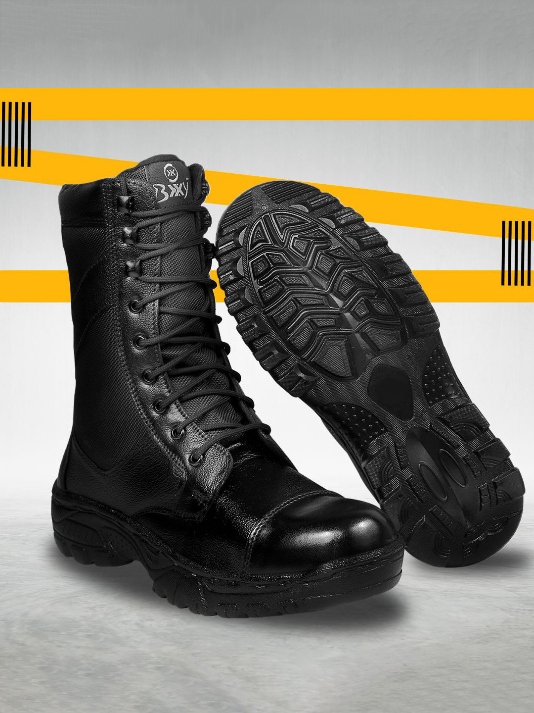 Bxxy Men Textured Round Toe Army Boots