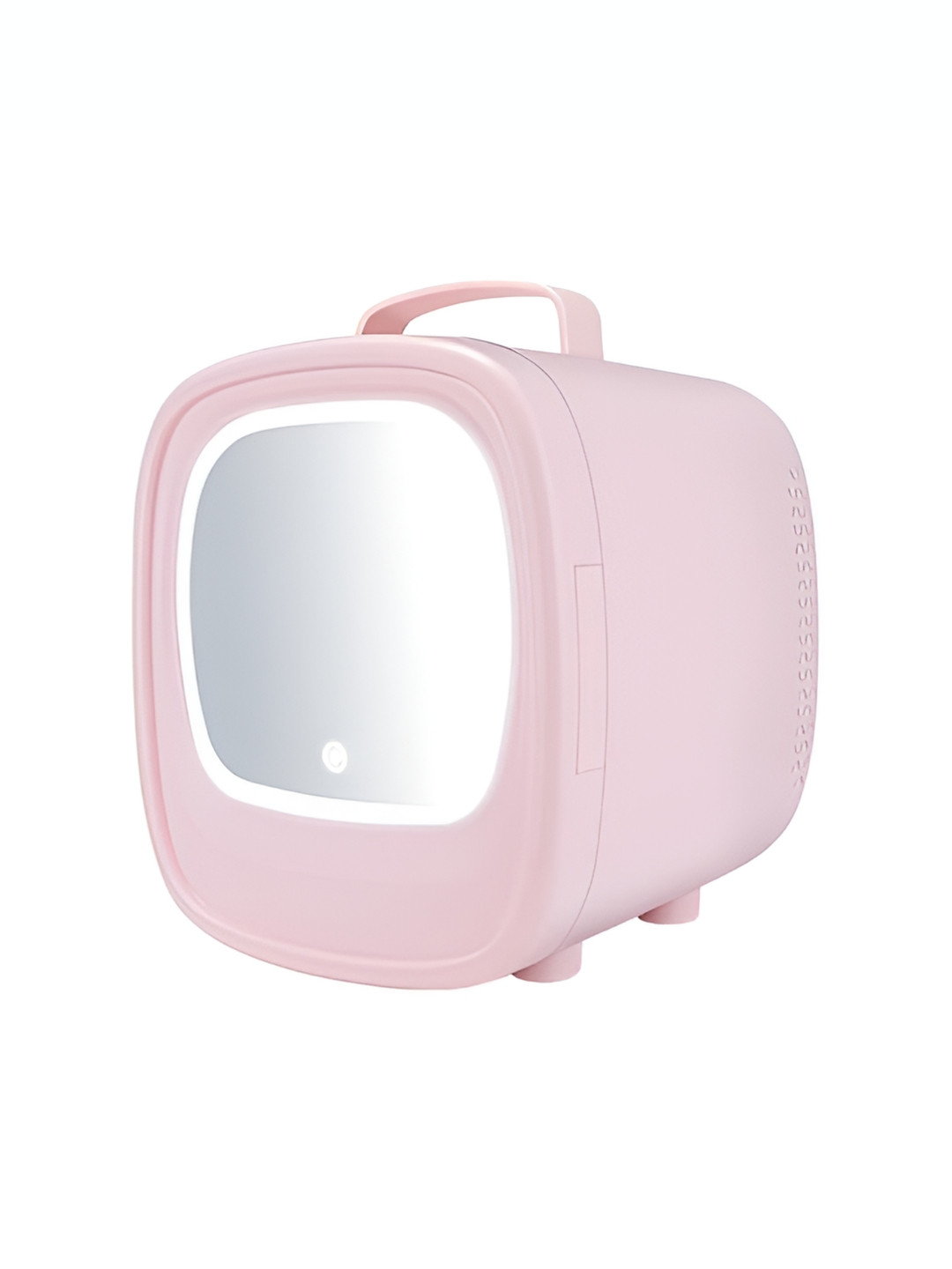 HOUSE OF QUIRK Pink Mini Fridge Refrigerator with Touch Screen Led Makeup Organiser