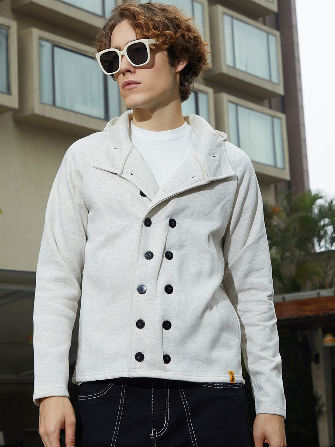 Campus Sutra Men Lightweight Double-Breasted Jacket