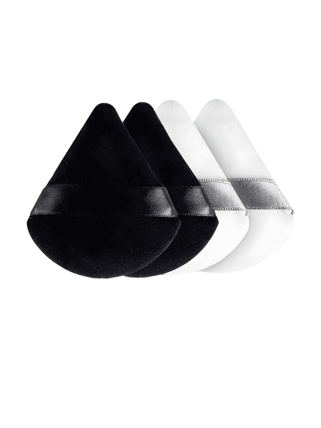 Gleva Set Of 4 Triangle Soft Makeup Puff - Black - White