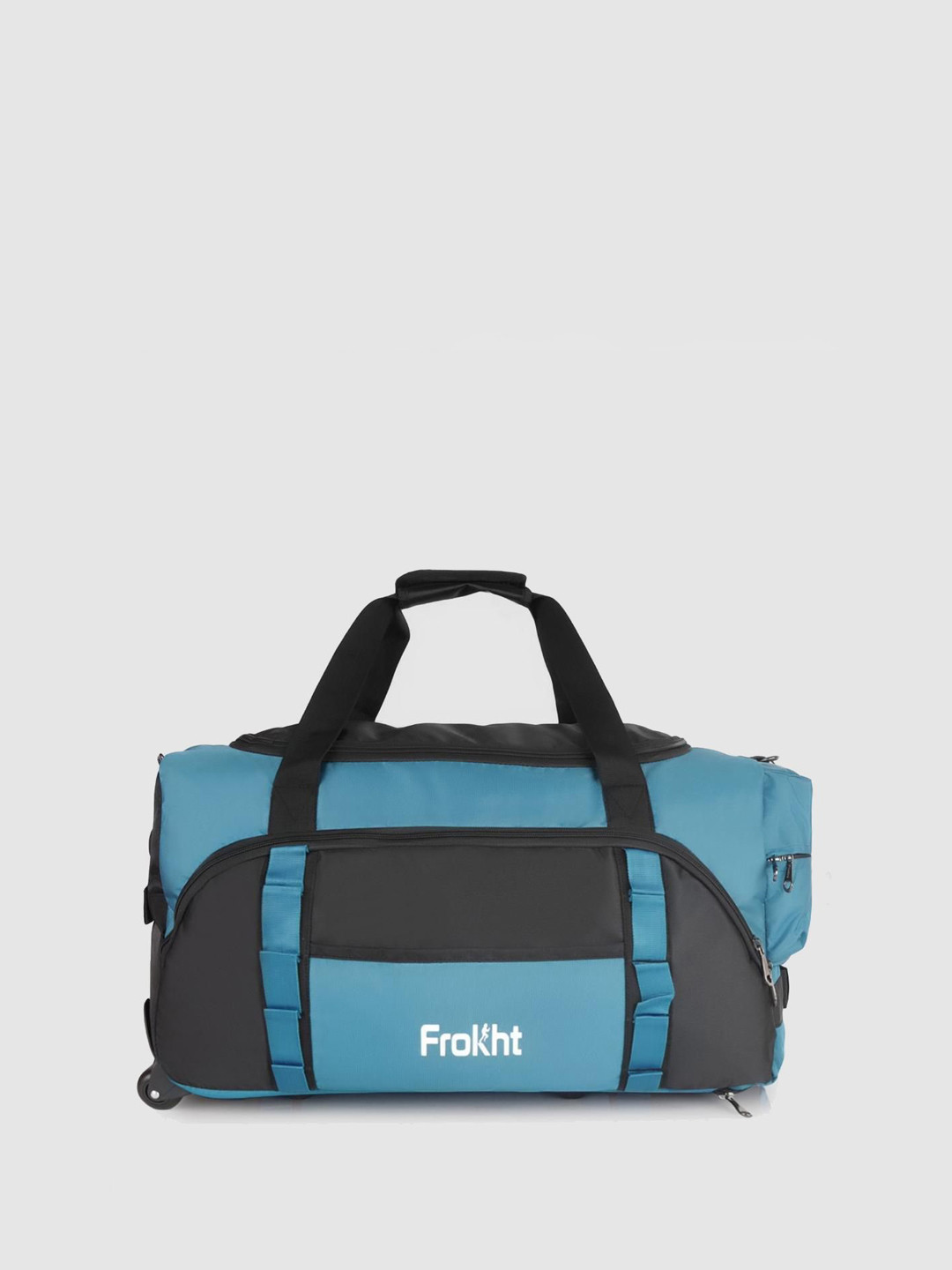 Frokht Printed Large Gym Duffel Bag With Wheel & Adjustable Detachable Strap 42 L