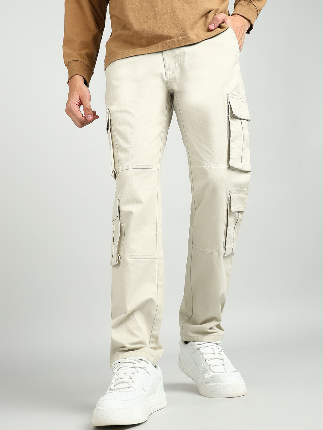 AFLASH Men High-Rise Light Fade Jeans