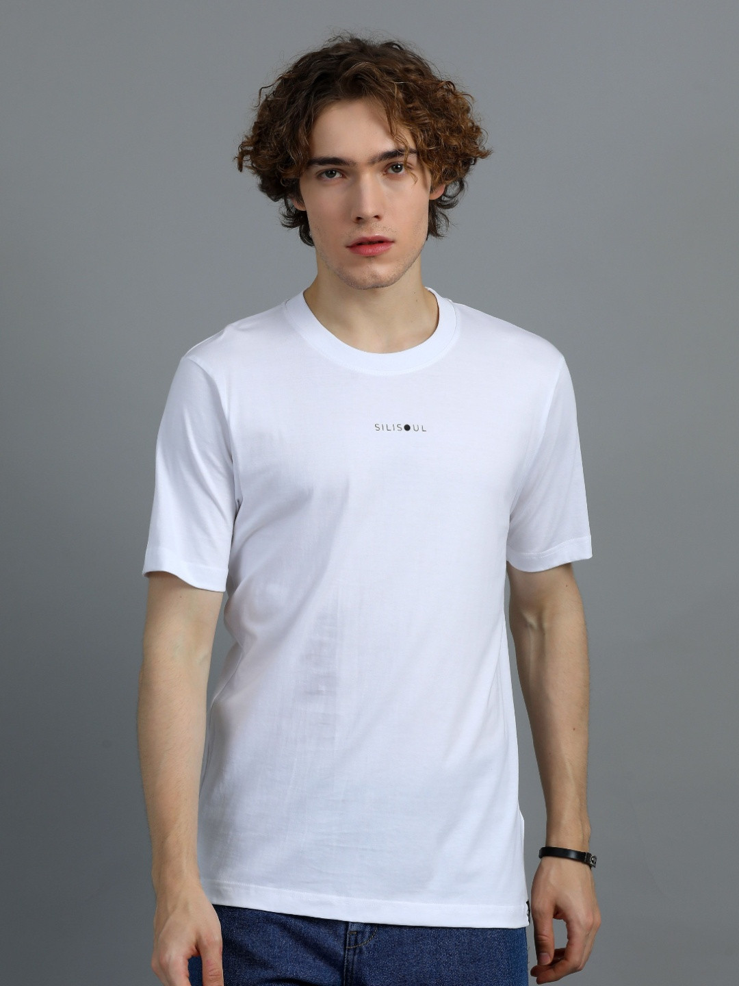 SILISOUL Men Brand Logo Bio Finish Pockets T-shirt