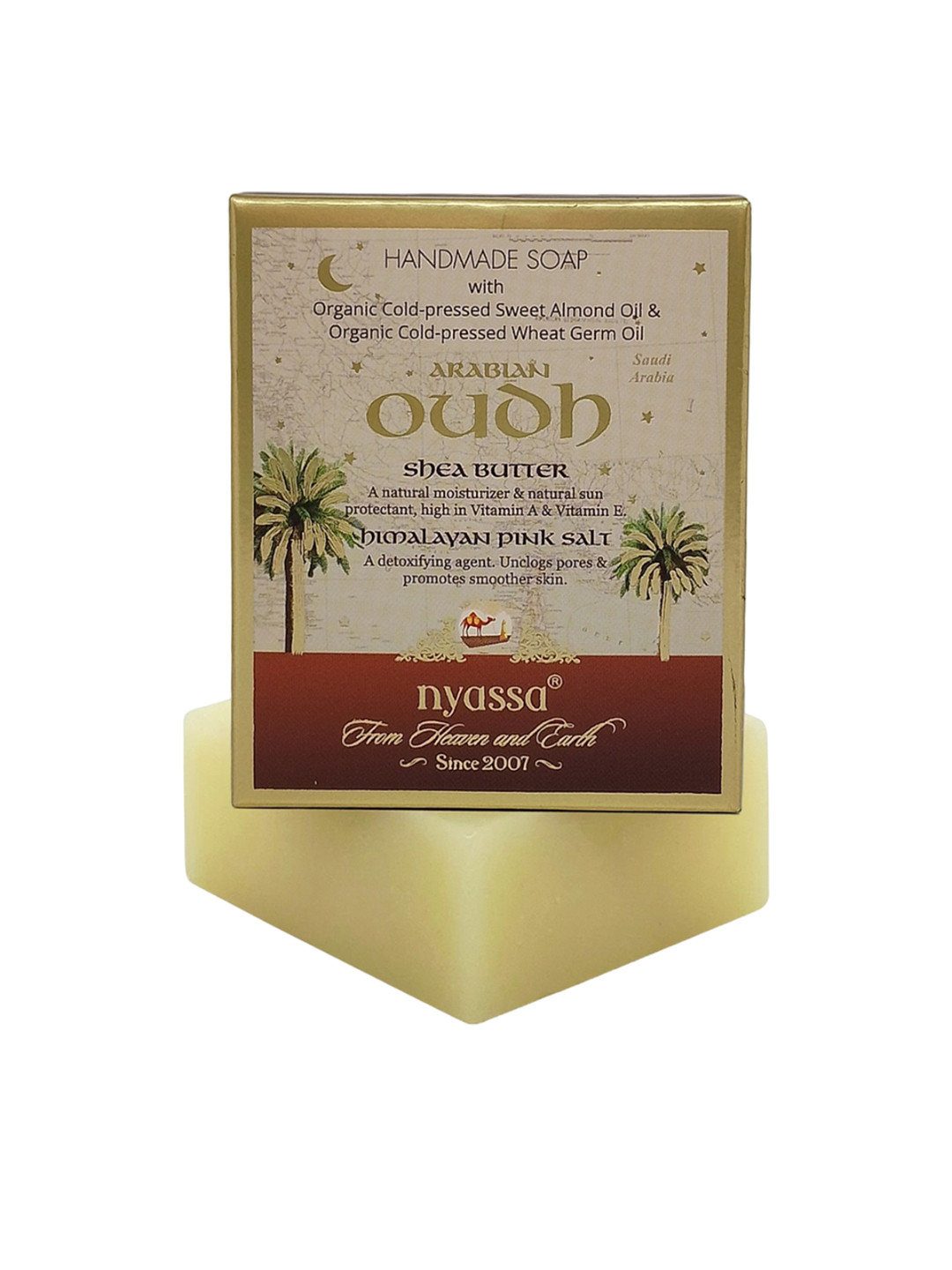 Nyassa Arabian Oudh Handmade Soap With Shea Butter & Himalayan Pink Salt - 150 g