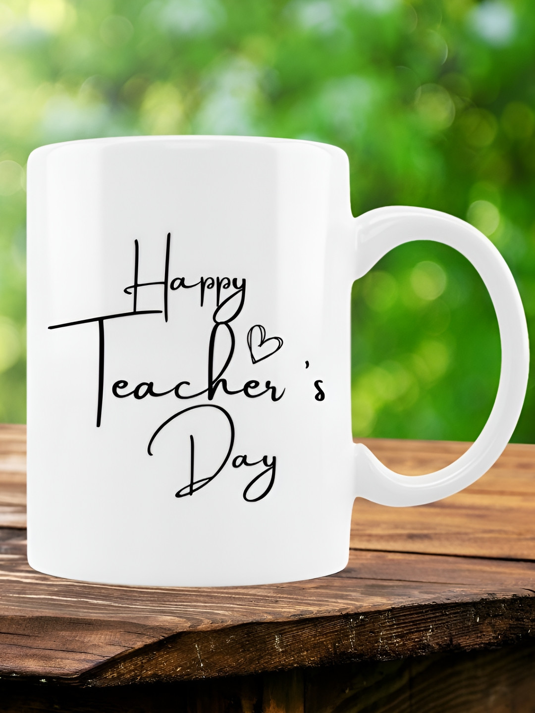 ZINGY GIFTS White Typography Ceramic Microwave Safe Mug-350ml