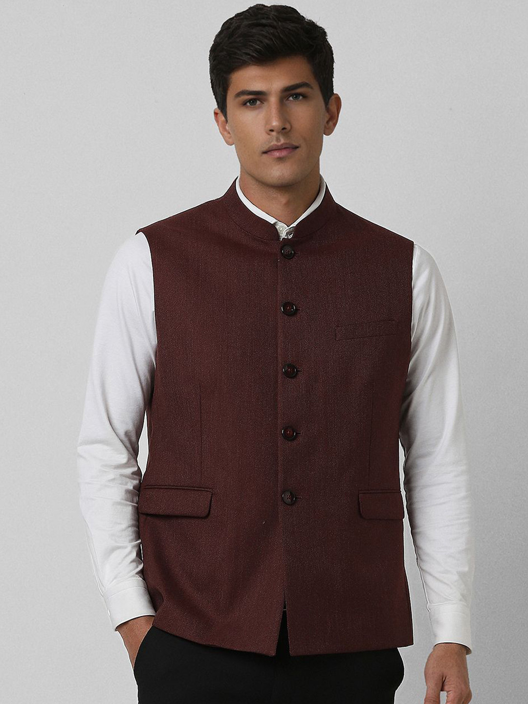 Van Heusen Men Slim-Fit Formal Nehru Jacket