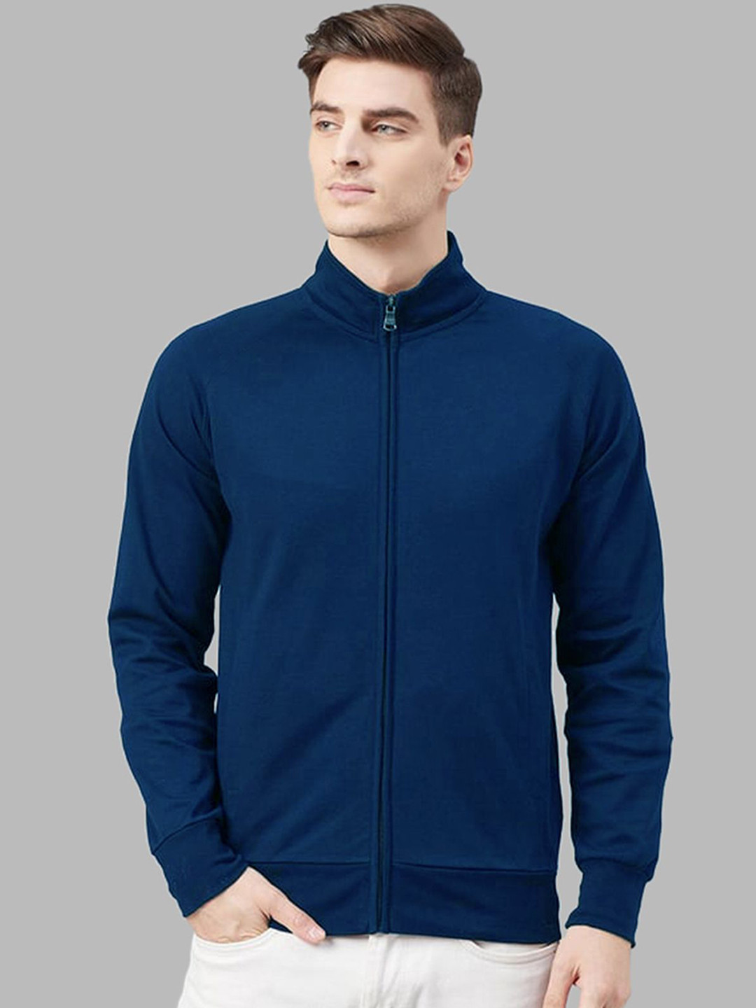 AUSK Men Fleece Lightweight Sporty Jacket with Embroidered