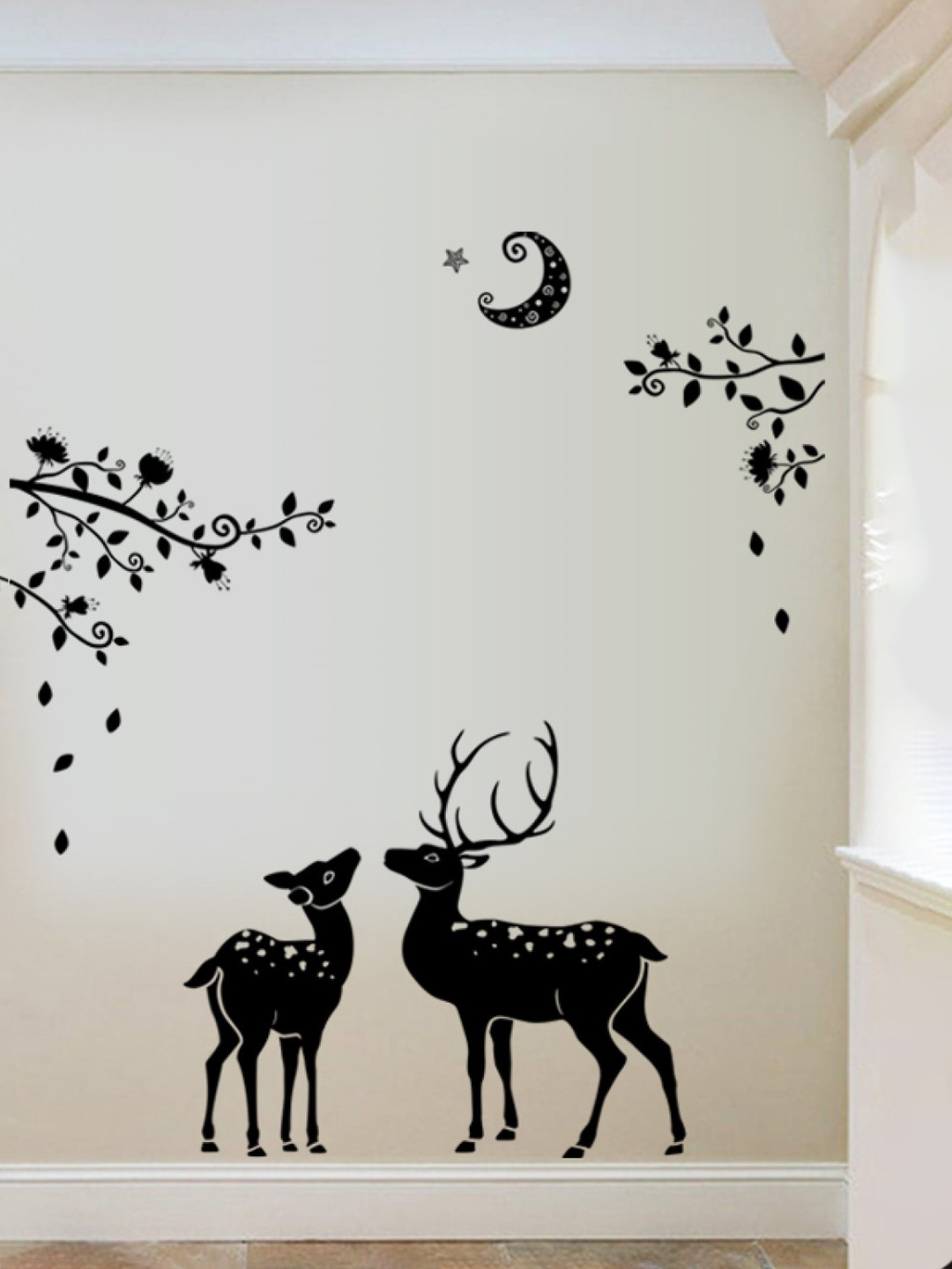 Asian royal Black Deer Self Adhesive Vinyl Decals And Stickers