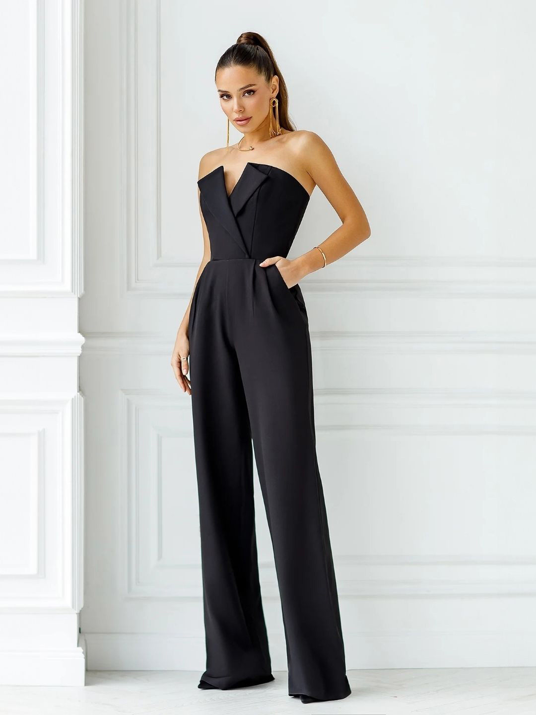 StyleCast Women Strapless Jumpsuit