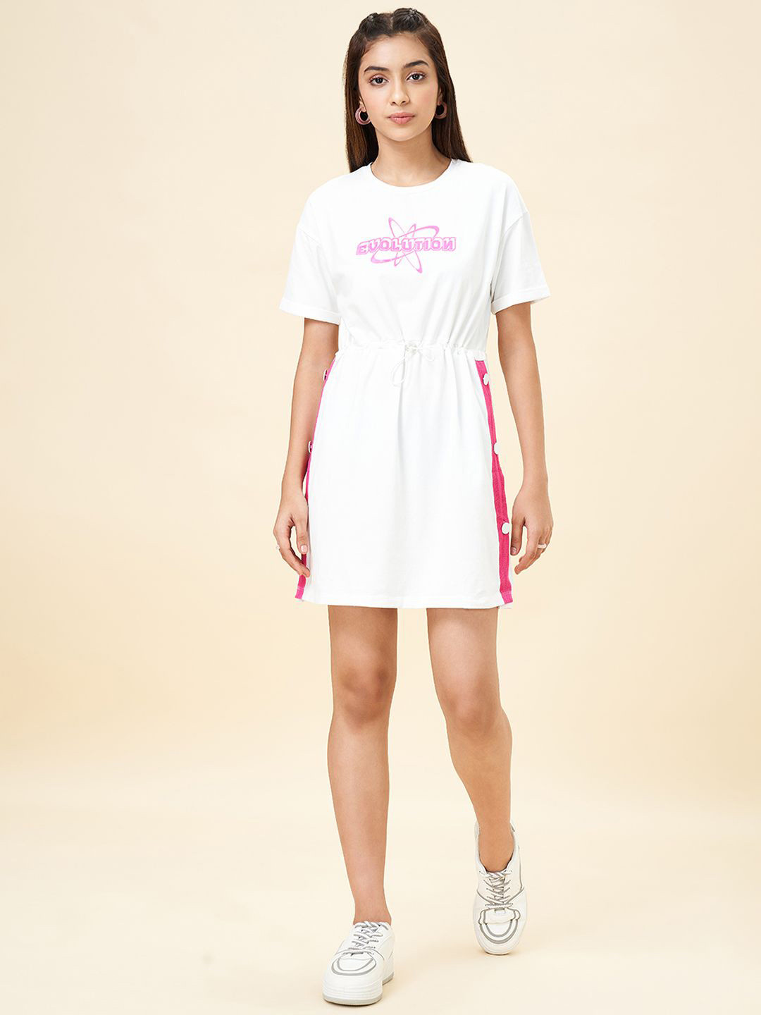 Coolsters by Pantaloons Girls Printed Round Neck T-shirt Cotton Dress