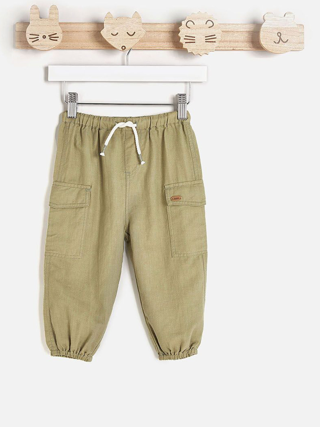 Giggles by Babyshop Boys Cotton Joggers with Drawstring Closure and Pockets