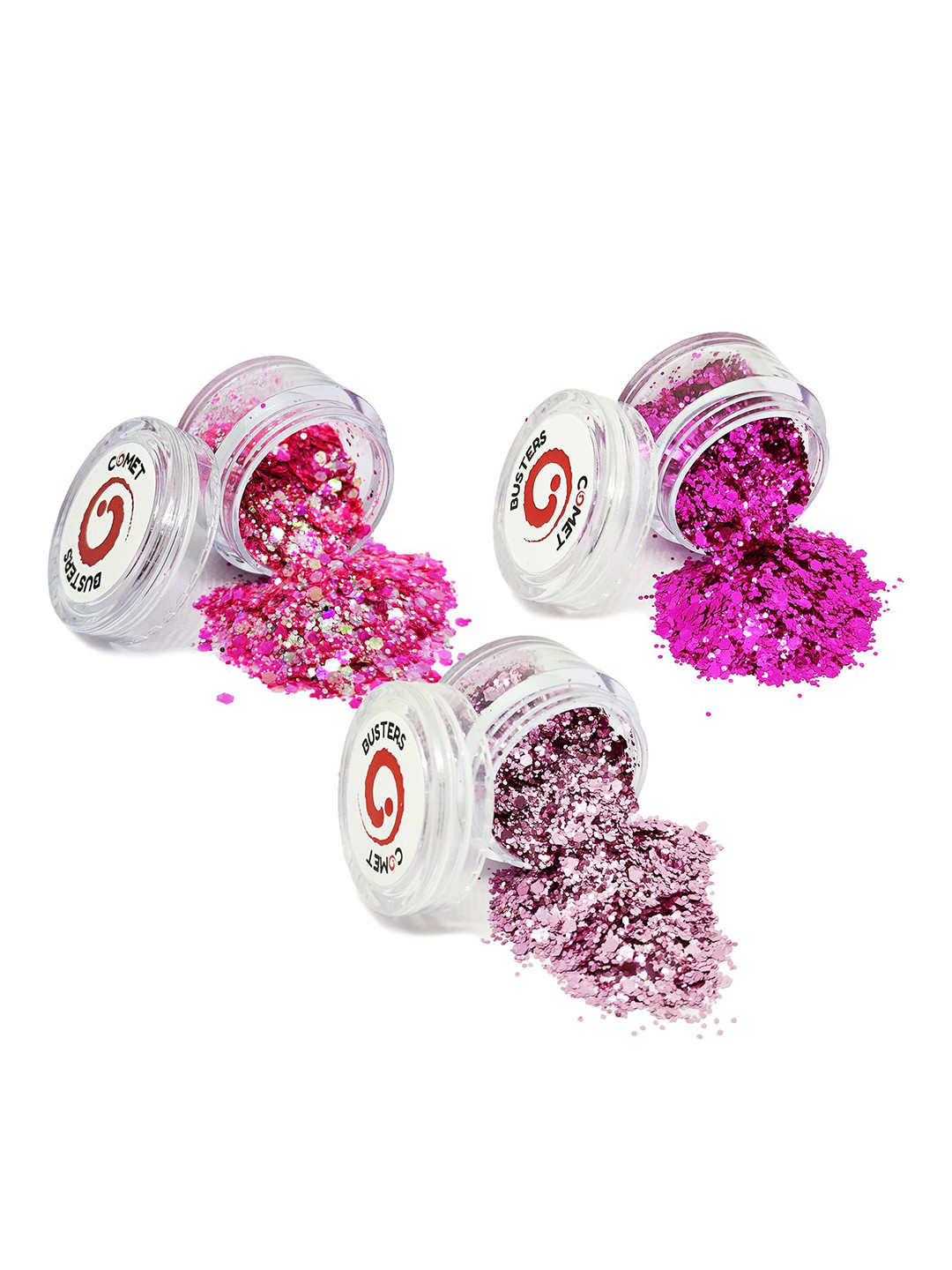 Comet Busters Set Of 3 Body Shimmer Eye Makeup - 5 g Each - Shades Of Pink - GLT033