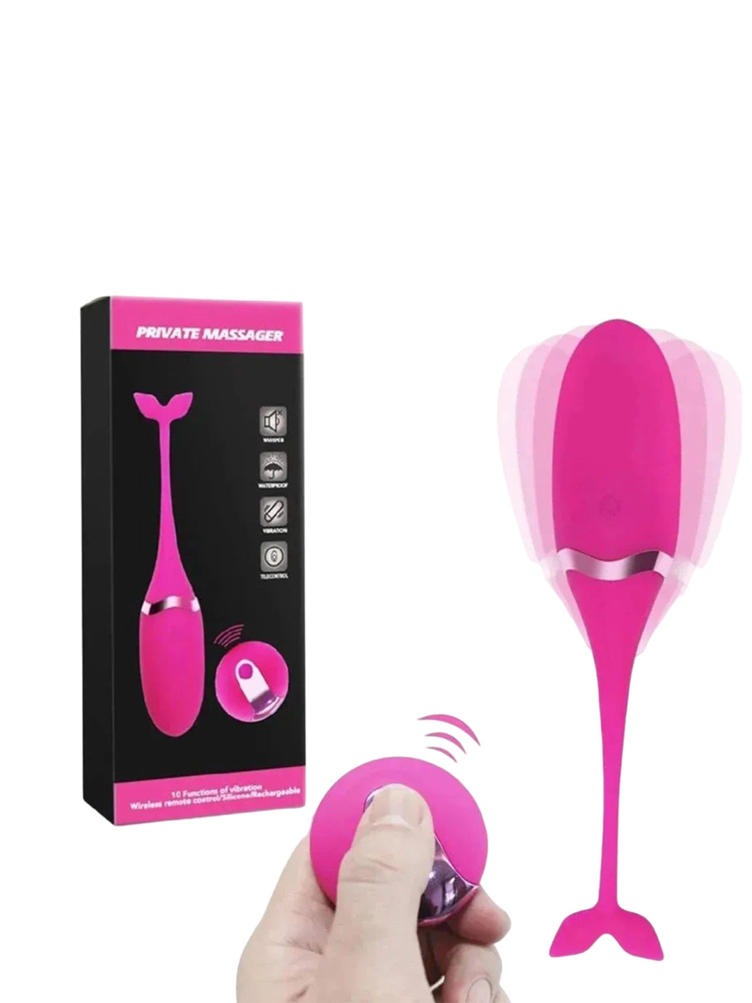 Joystick Mini Fish Style Rechargable Remote Control Body Stress Relieve Massager