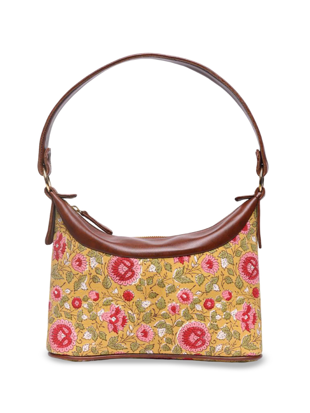 Block N Style Printed Structured Tote Bag with Cut Work