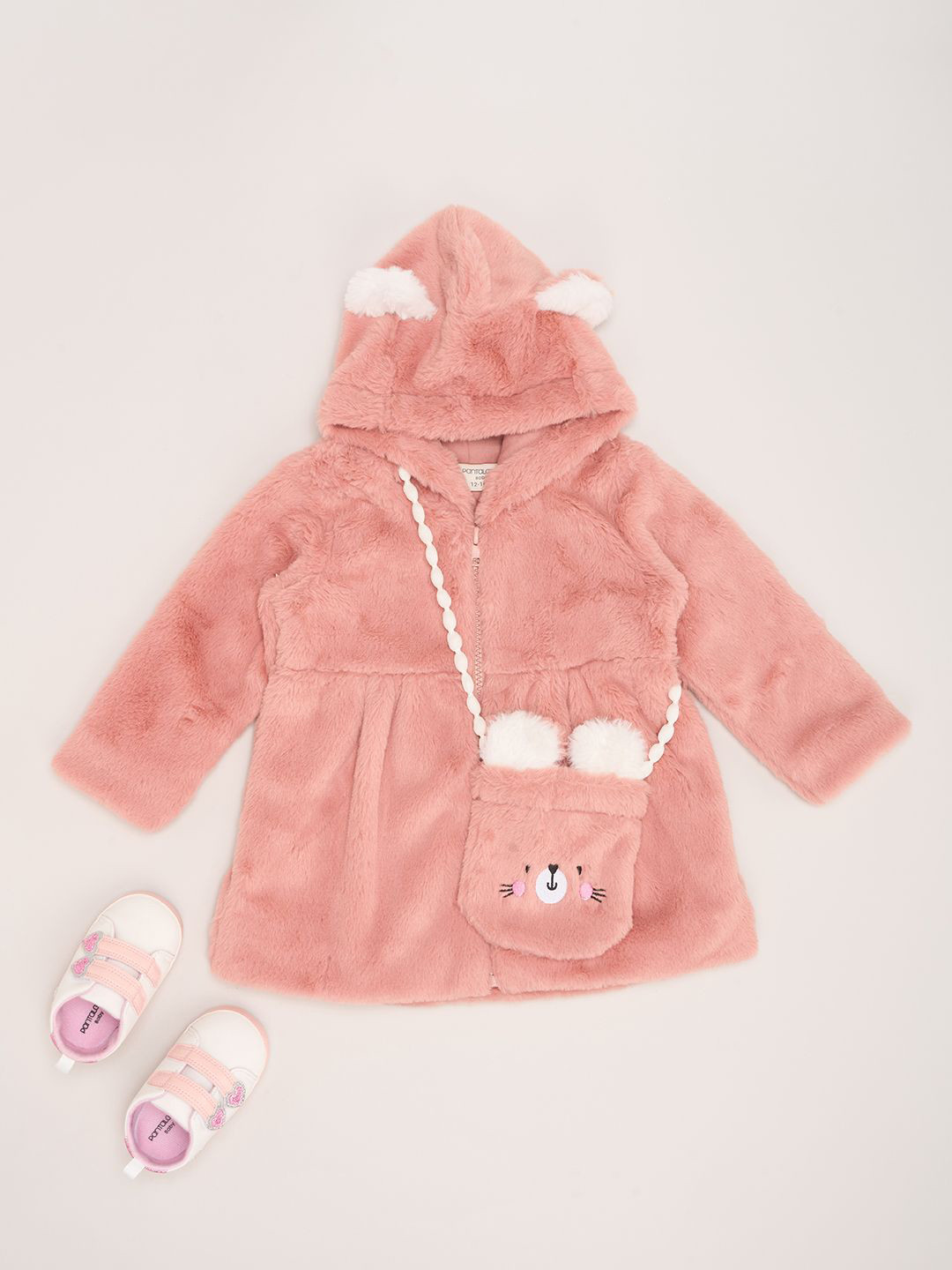 Pantaloons Baby Girls Long Sleeves Hooded Sweatshirt