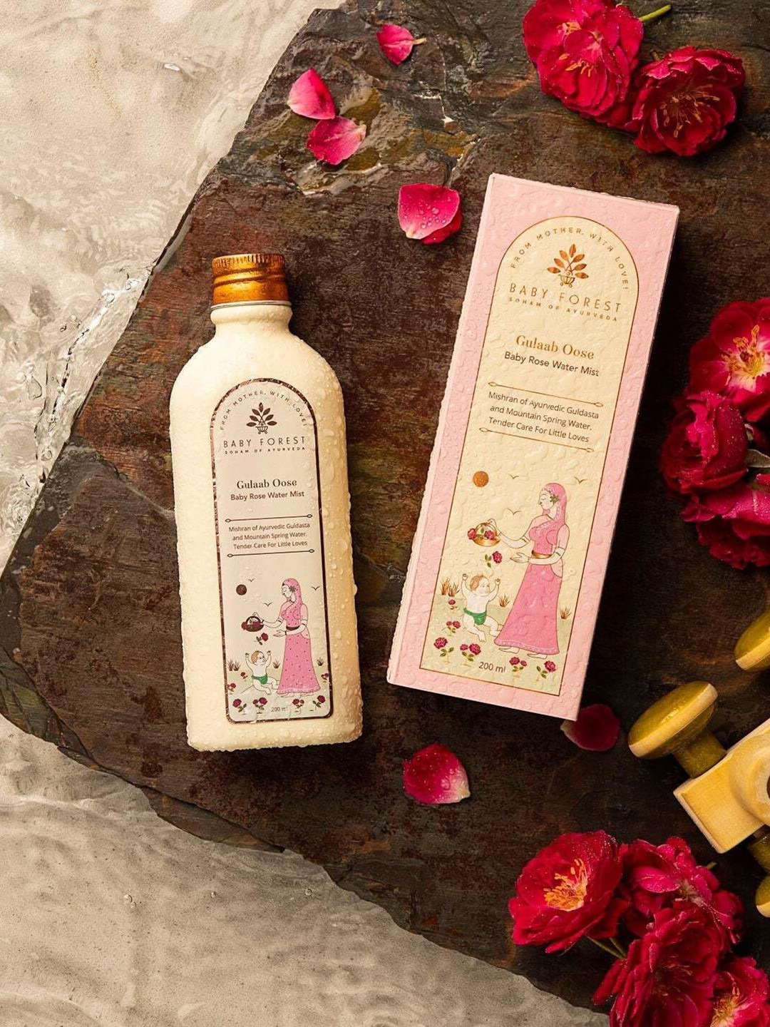 Baby Forest Gulaab Oose Baby Rose Water Mist - 200 ml