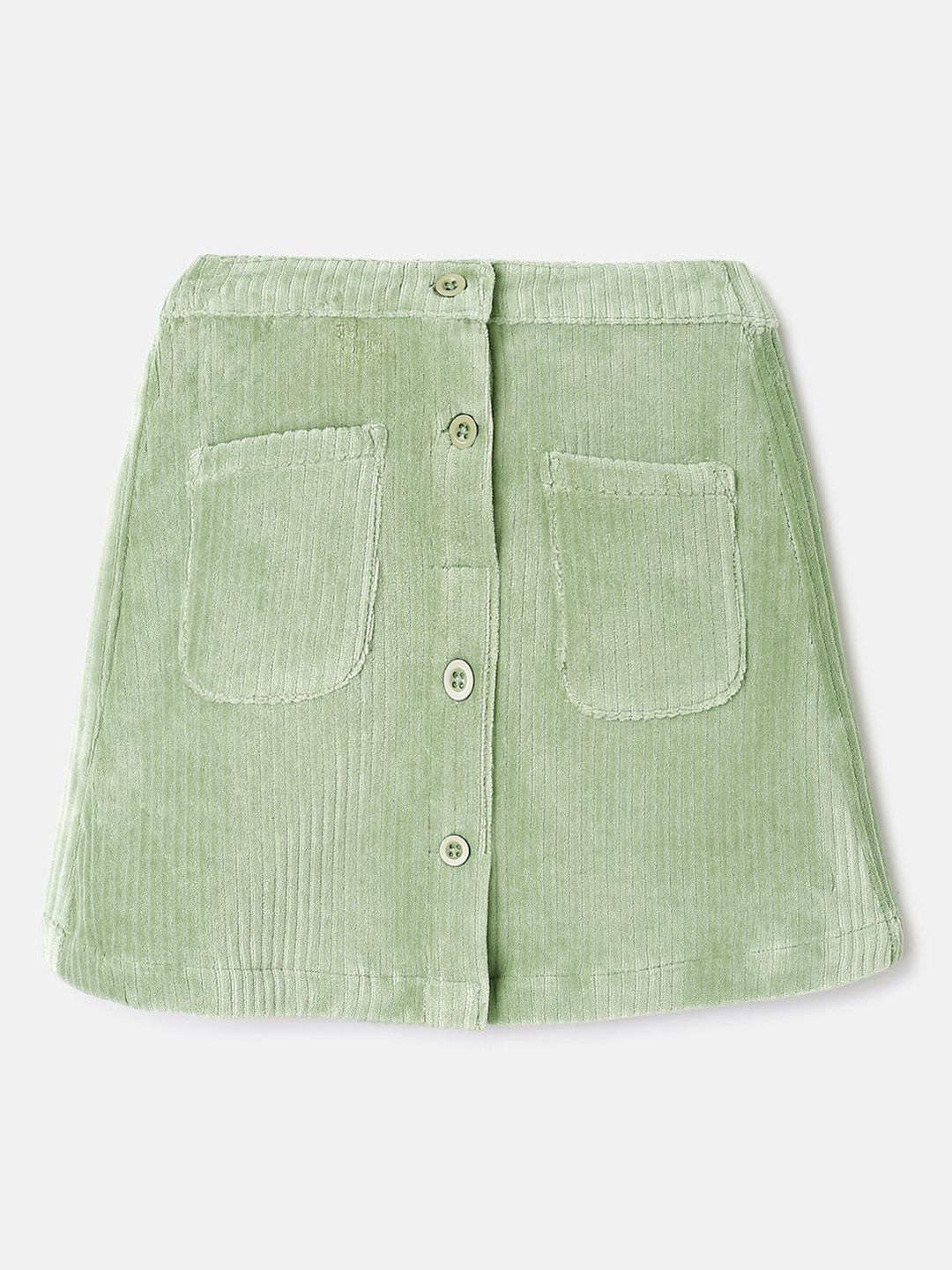 United Colors of Benetton Girls Self Design A-Line Mini Skirt