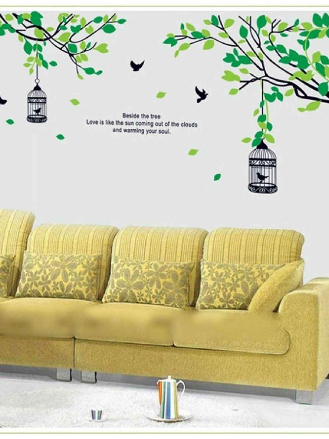 Asian royal Green & Black Printed Anti-Oil Decals and Stickers