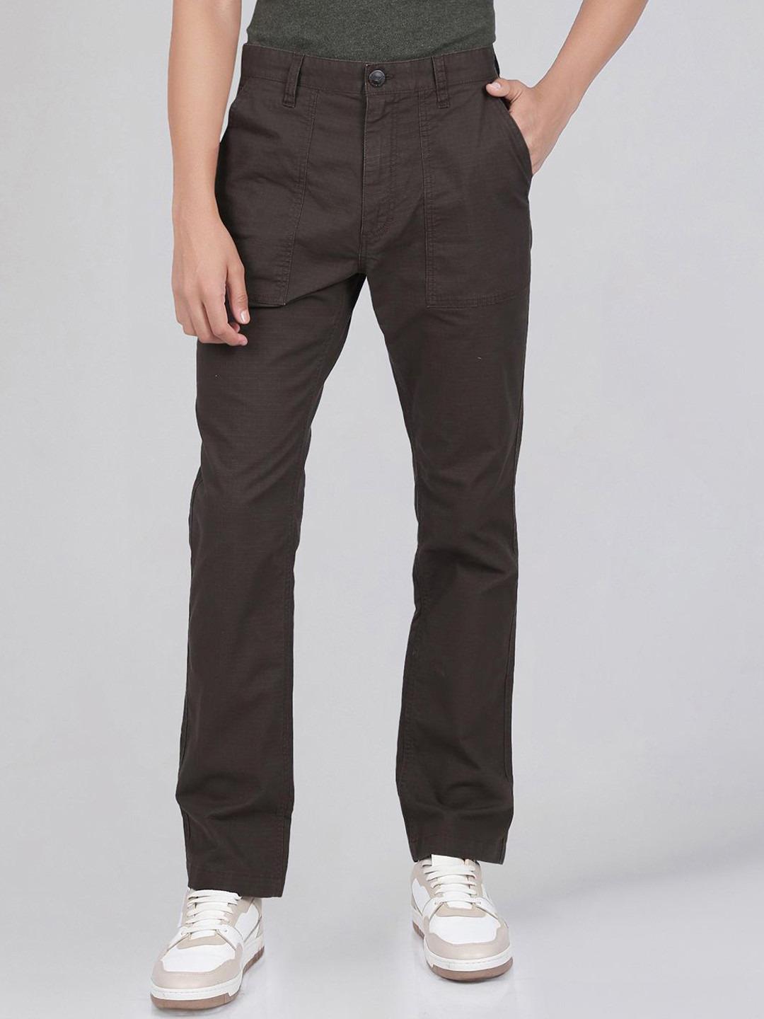 Wrangler Men Cotton Regular Fit Trouser