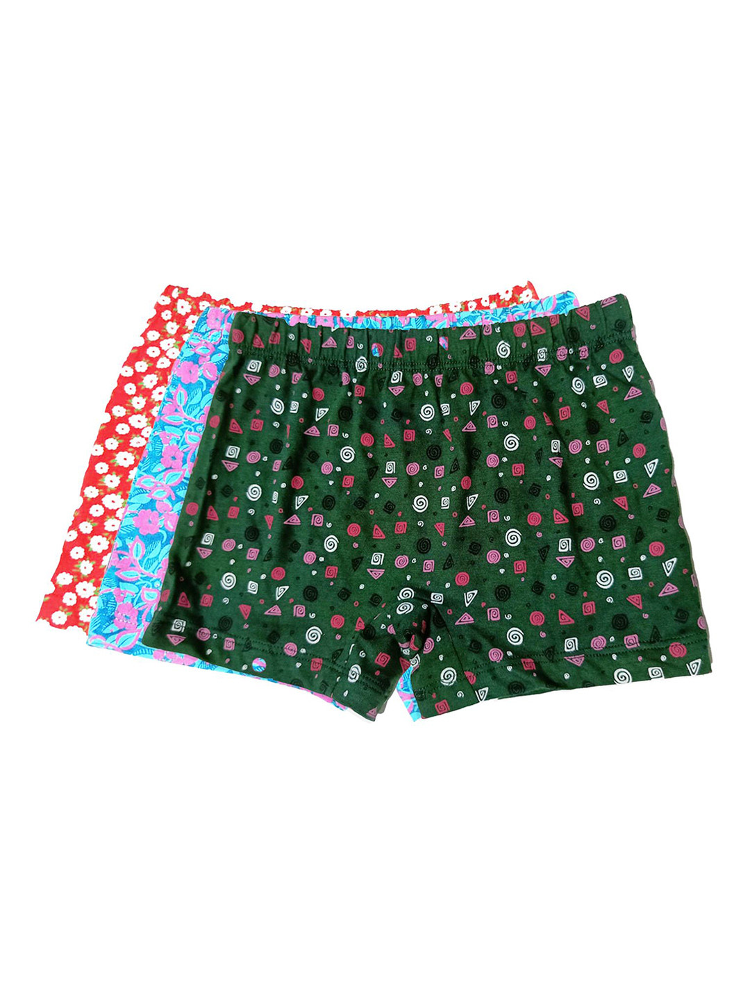 BLOSSOM Girls Pack Of 3 Printed Cotton Assorted Boy Short Briefs