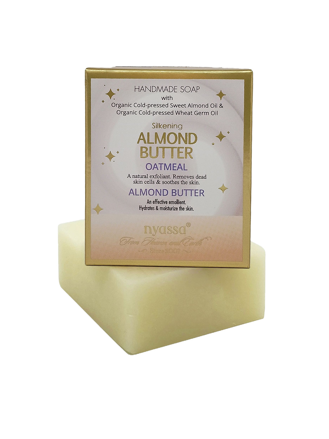 Nyassa Silkening Almond Butter & Oatmeal Handmade Soap With Almond Oil - 150 g
