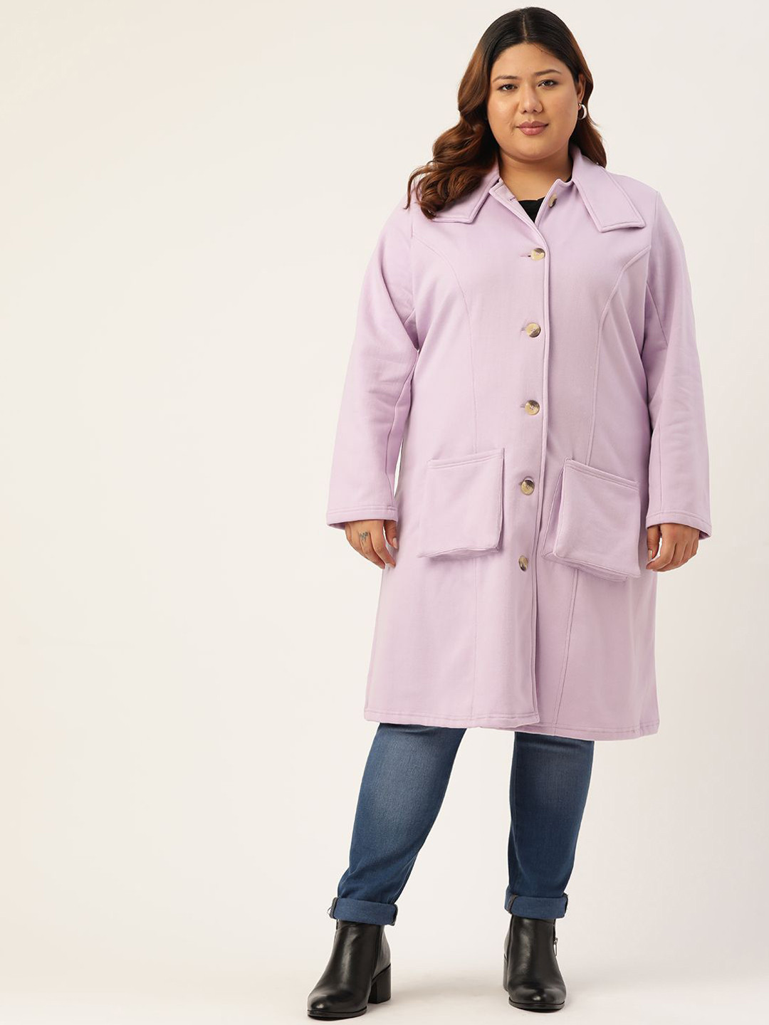 theRebelinme Women Plus Size Longline Winter Coat