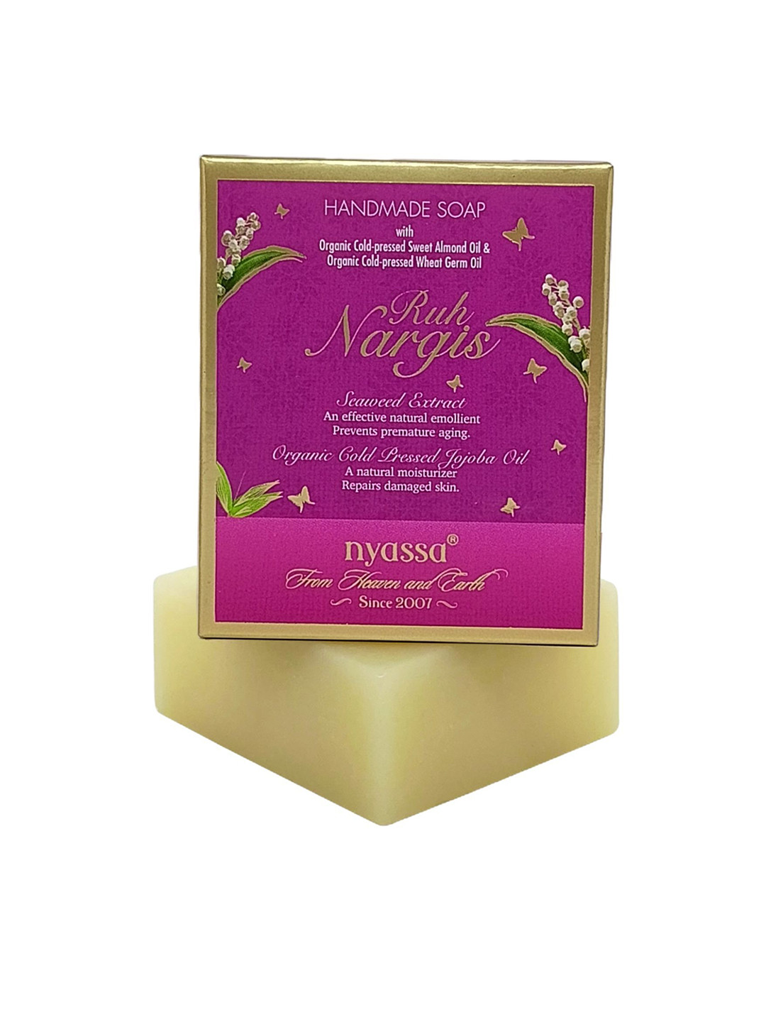 Nyassa Ruh Nargis Handmade Soap With Seaweed Extract & Jojoba Oil - 150g