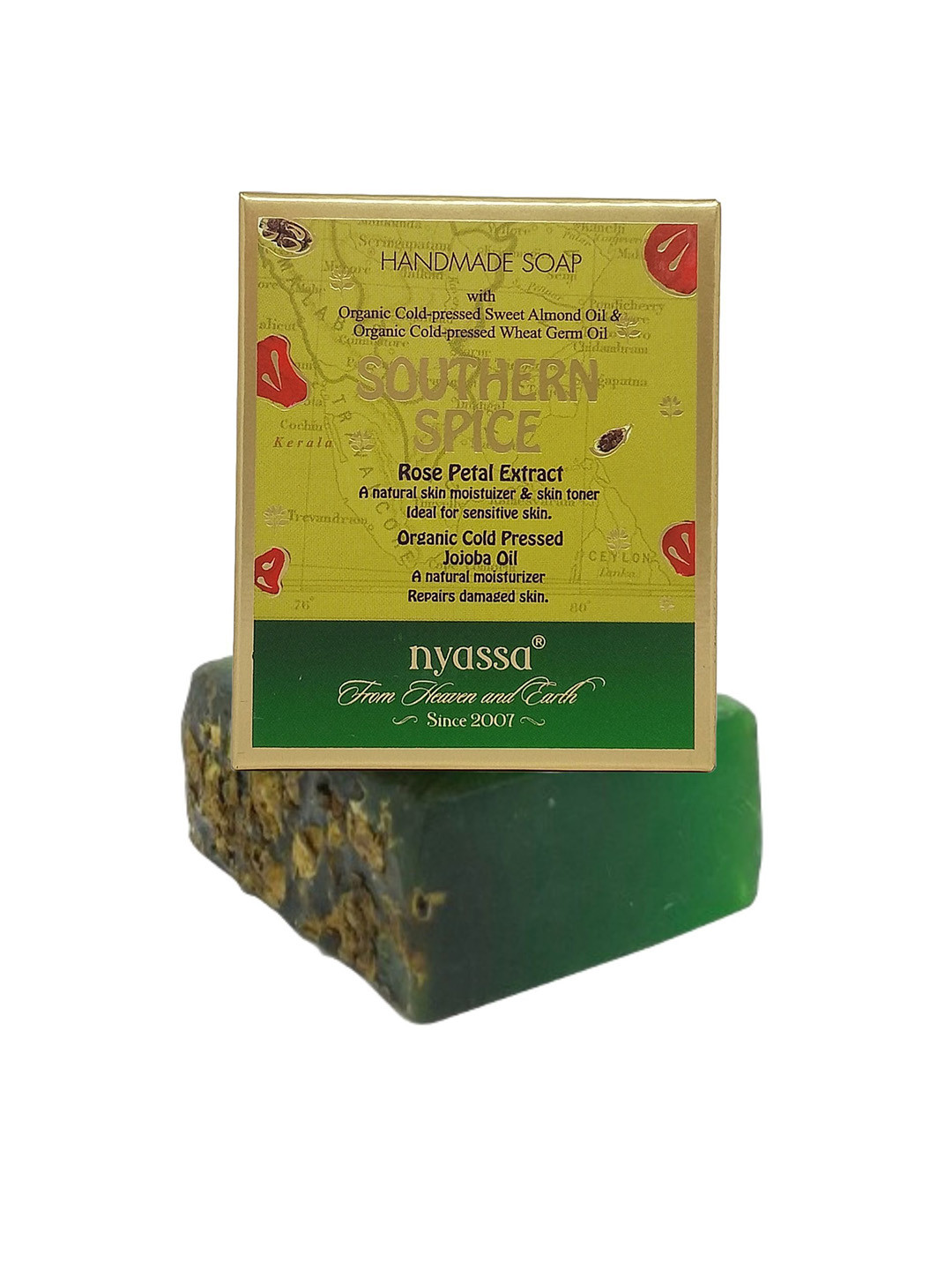 Nyassa Southern Spice Handmade Soap With Rose Petal Extract & Jojoba Oil - 150 g