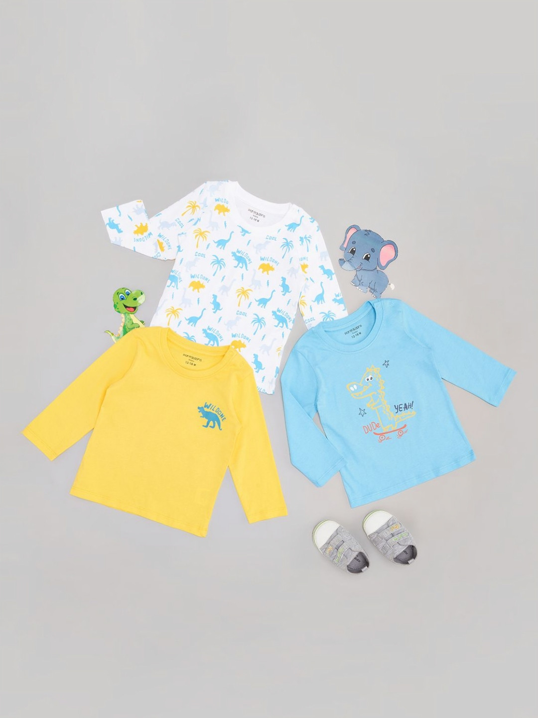 Pantaloons Baby Boys Sports 3 Applique T-shirt