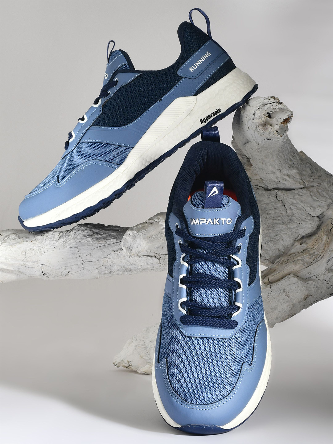 IMPAKTO Men Grip Trail Runner Men's Jogging Mesh Lace-Up Sports Shoes