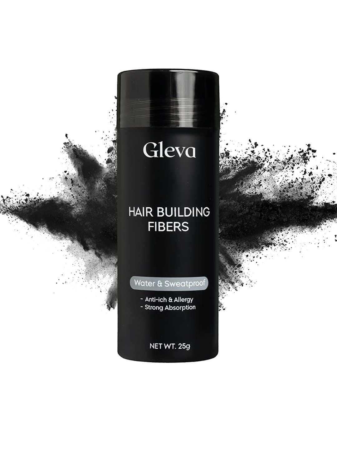 Gleva Hair Building Fibers Shade- Black - 25g