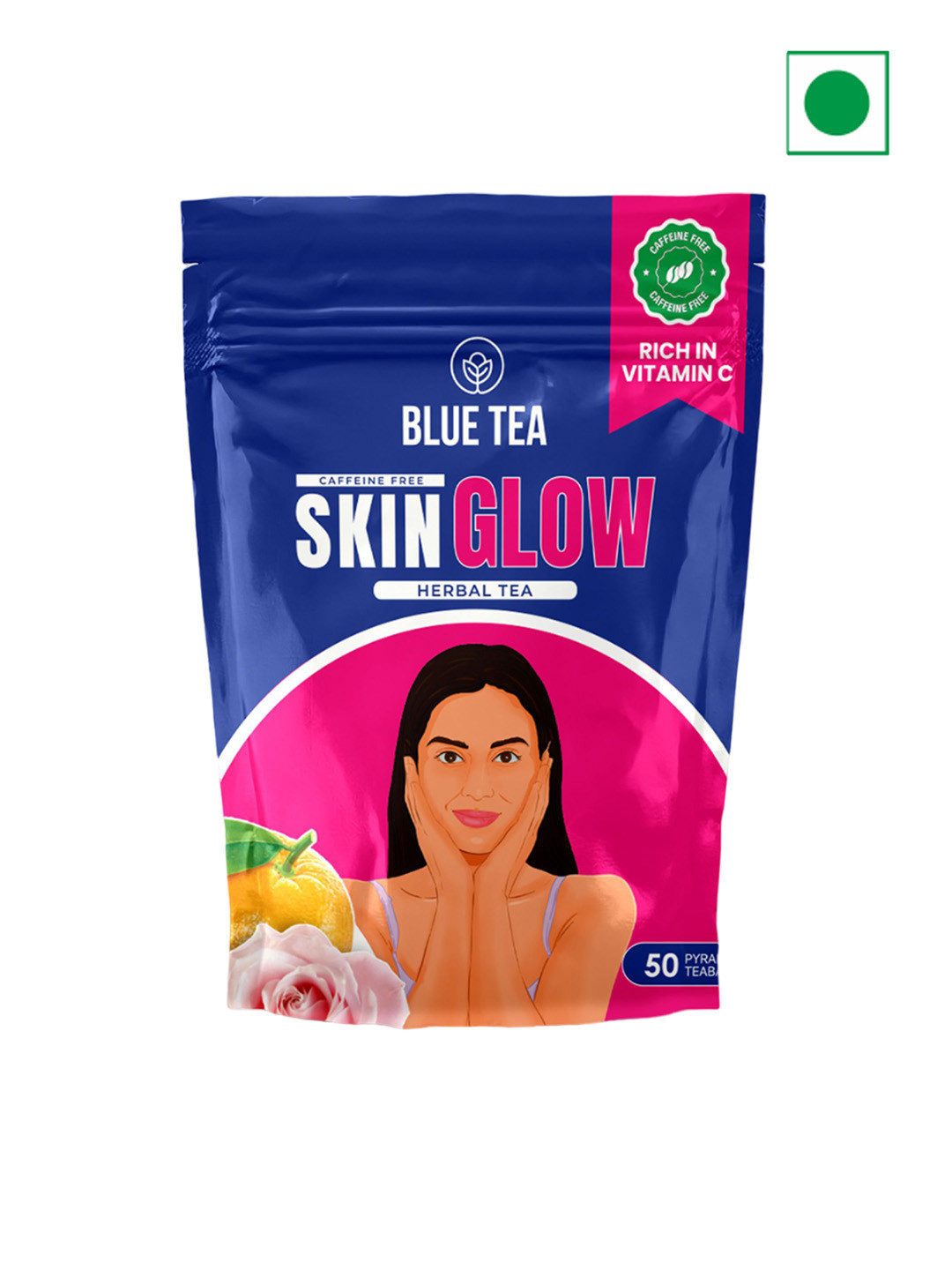 BLUE TEA Skin Protect Herbal Tea - 50 Tea Bags