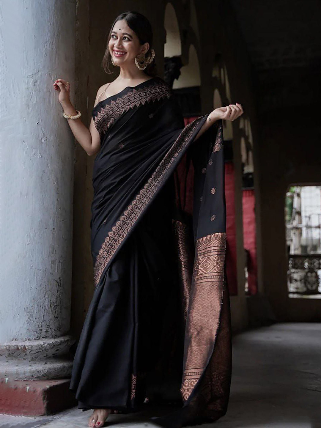 Anjaneya Sarees Woven Design Zari Designer Traditional Banarasi Saree