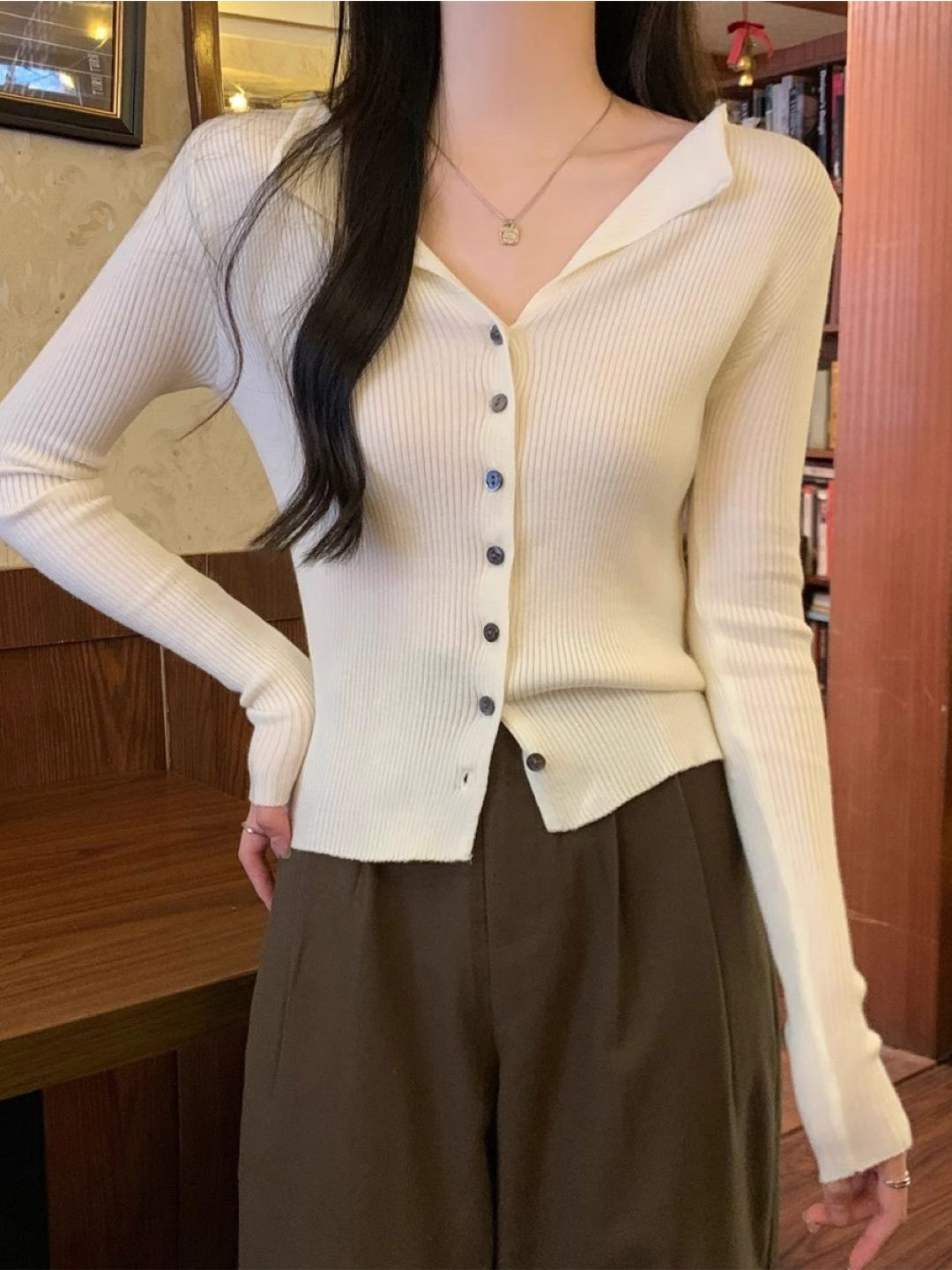 StyleCast Women Ribbed Front-Open Cardigan