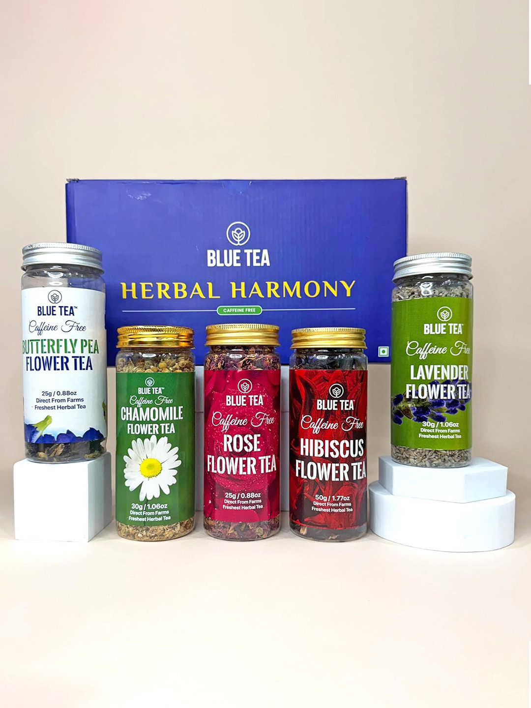 BLUE TEA Set Of 5 Herbal Harmony Tea- 160 gm
