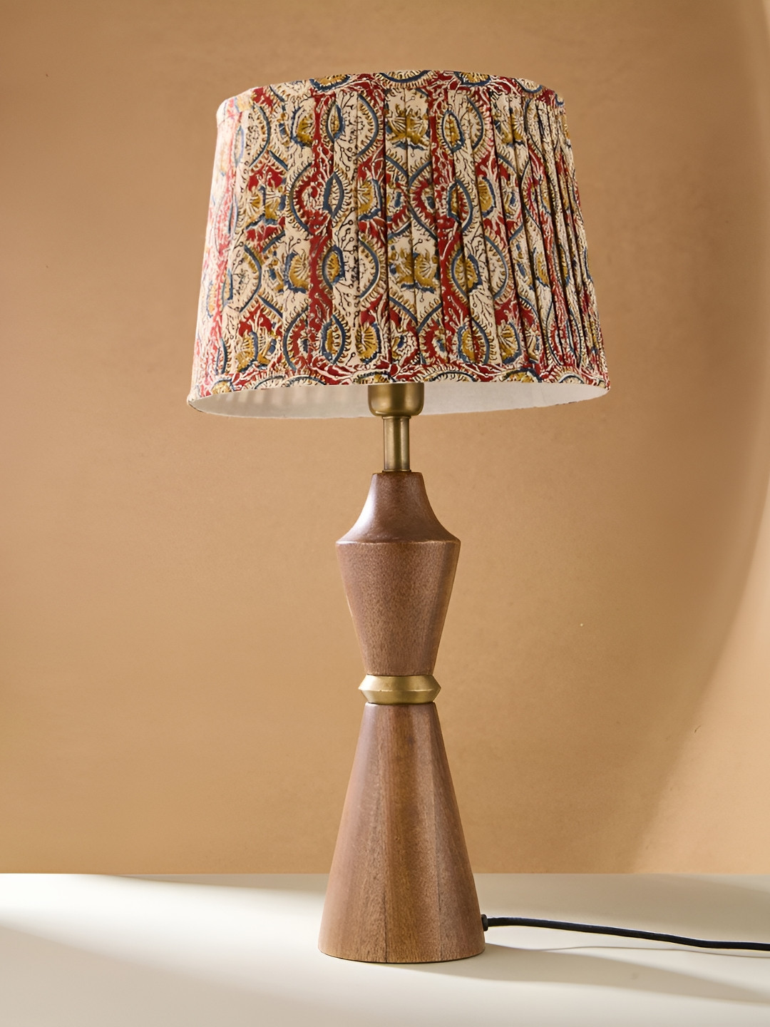Fabindia Multi Cotton Plated Niya Tapered Drum Lampshade- Medium