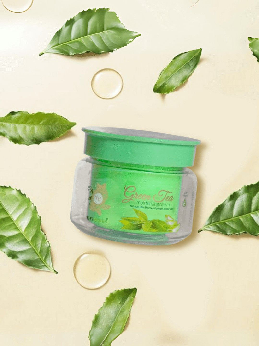 Thyherbs Green Tea Infused Face Moisturizing Cream - 80 g