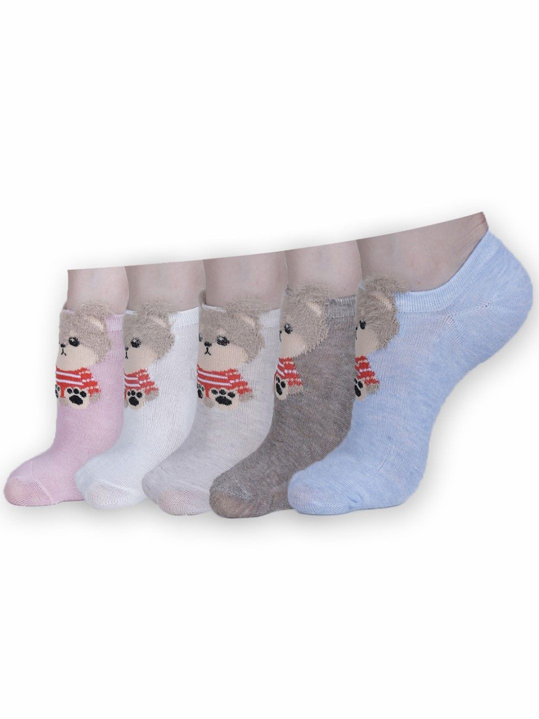 Dollar Women Pack Of 5 Patterned Shoe Liners Socks