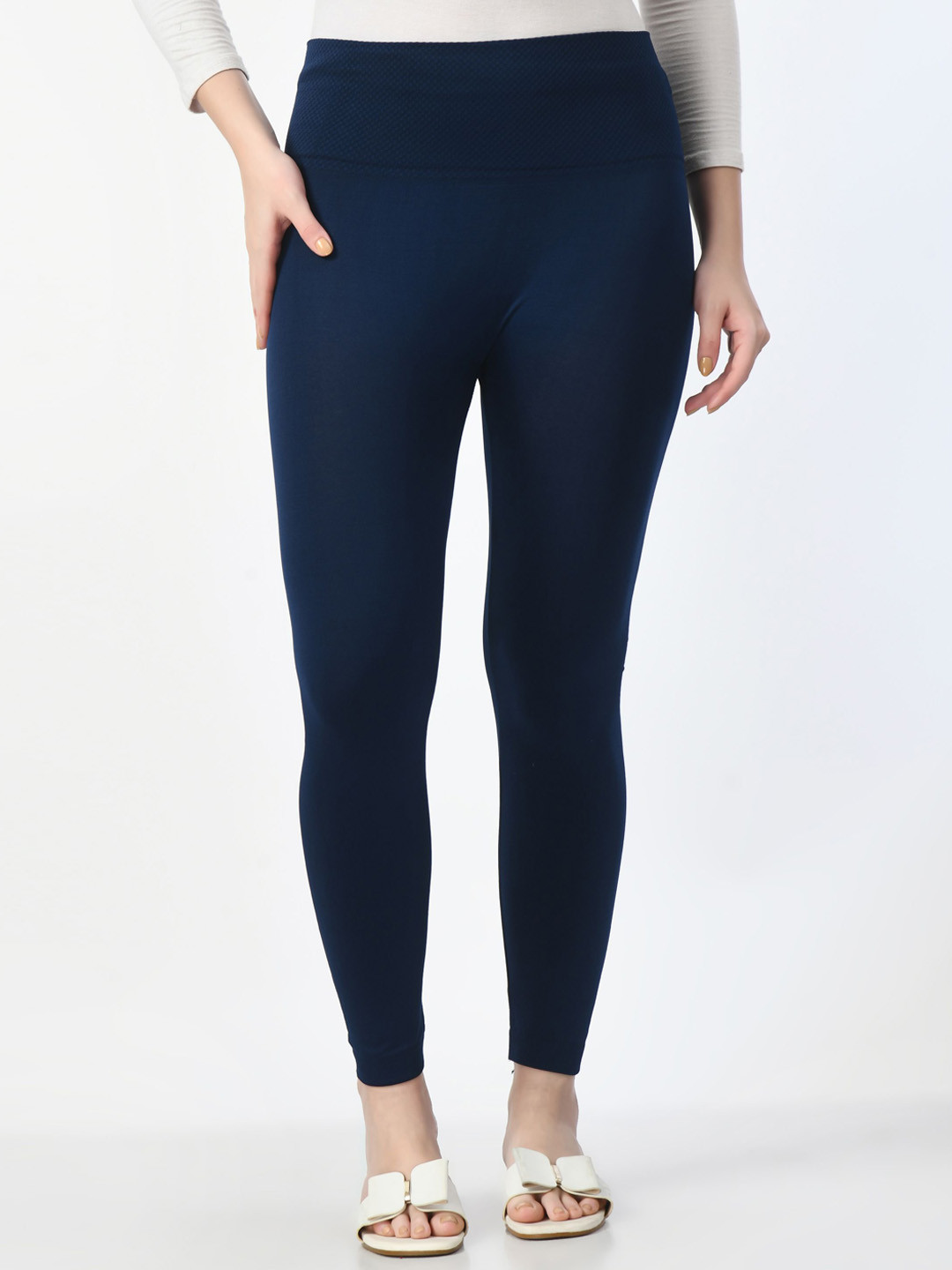 Lebami Ribbed Mid-Rise Thermal Bottoms