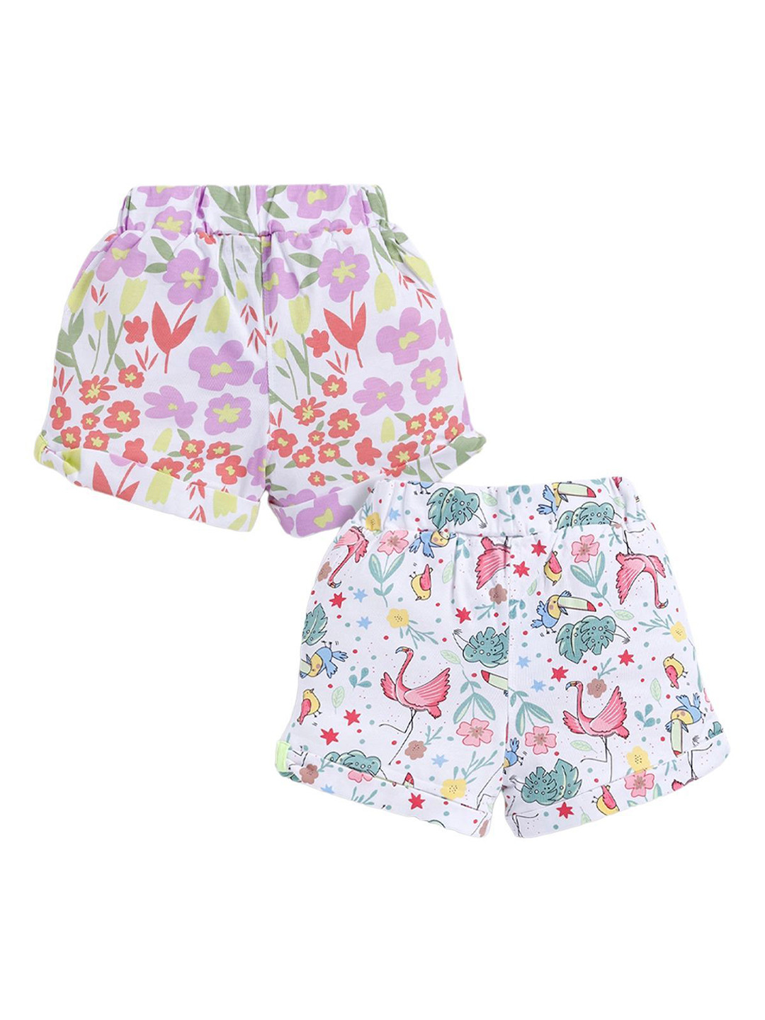 Annie Girls Pack Of 2 Conversational Printed Hot Pants Shorts