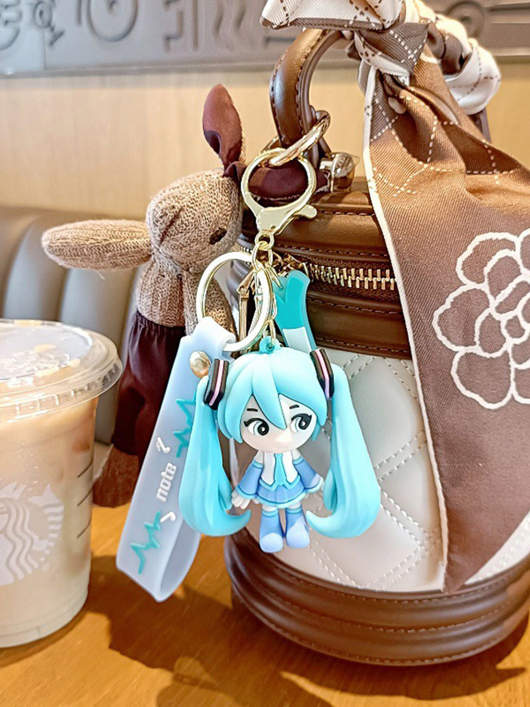Flenzy 3D Hatsune Miku Printed Key Chain With Belt