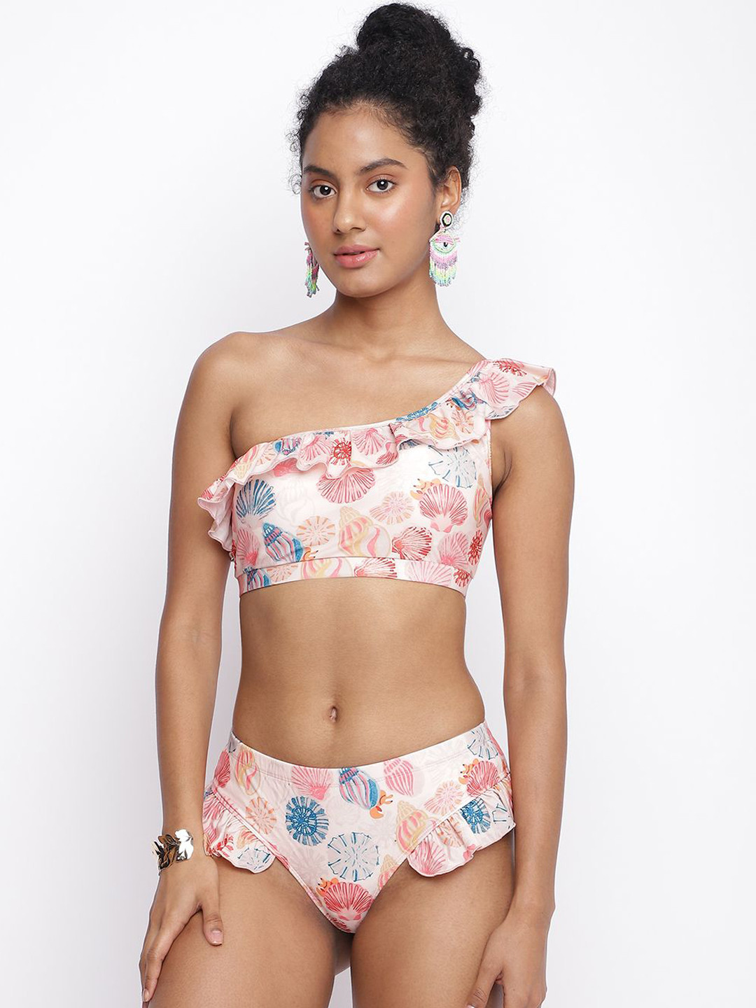 La Intimo Women Printed Two Piece Swim Set